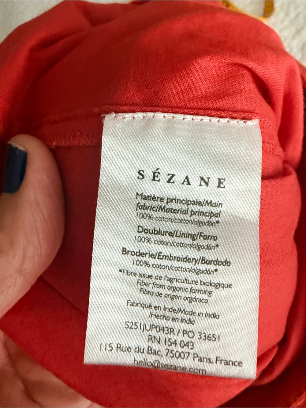 Sezane Siloe Red Midi Skirt - size 6 - EUC - Picture 15 of 16
